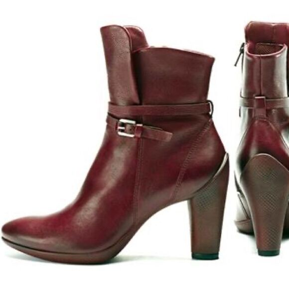 NWOB Ecco Sculptured Ankle Boots - Picture 1 of 13